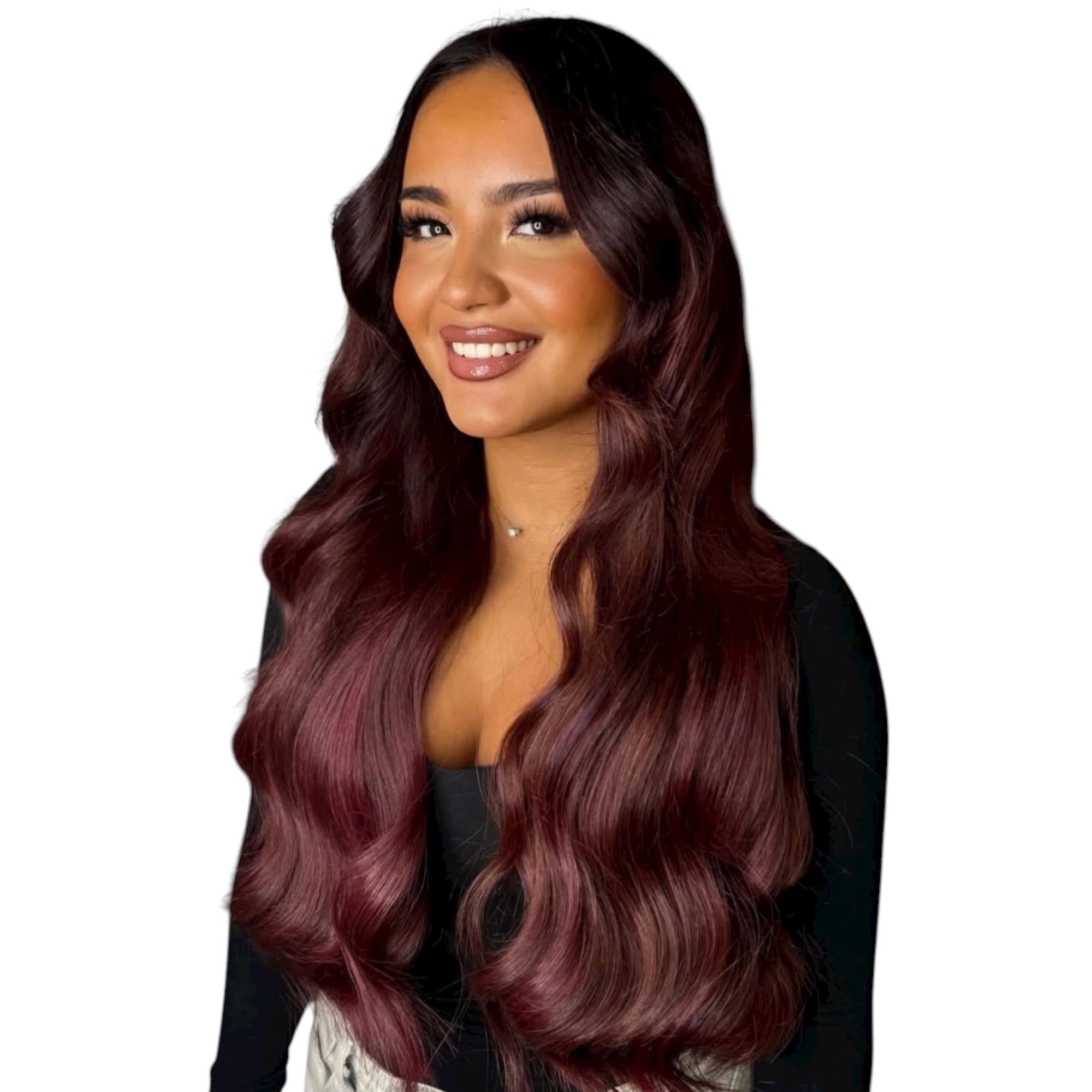 YHW Haarverlängerung Extensions 6/62 Kirschrot