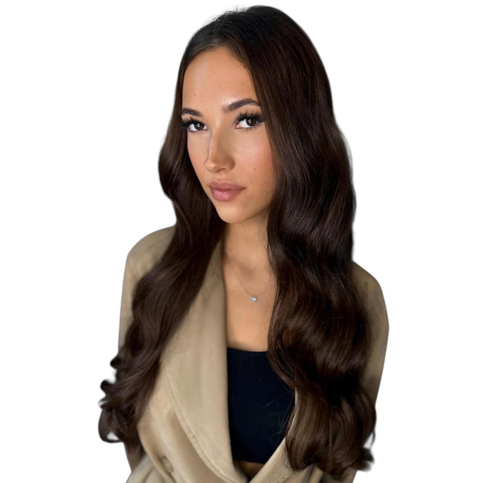 Clip in Extensions 2E Tief Dunkelbraun