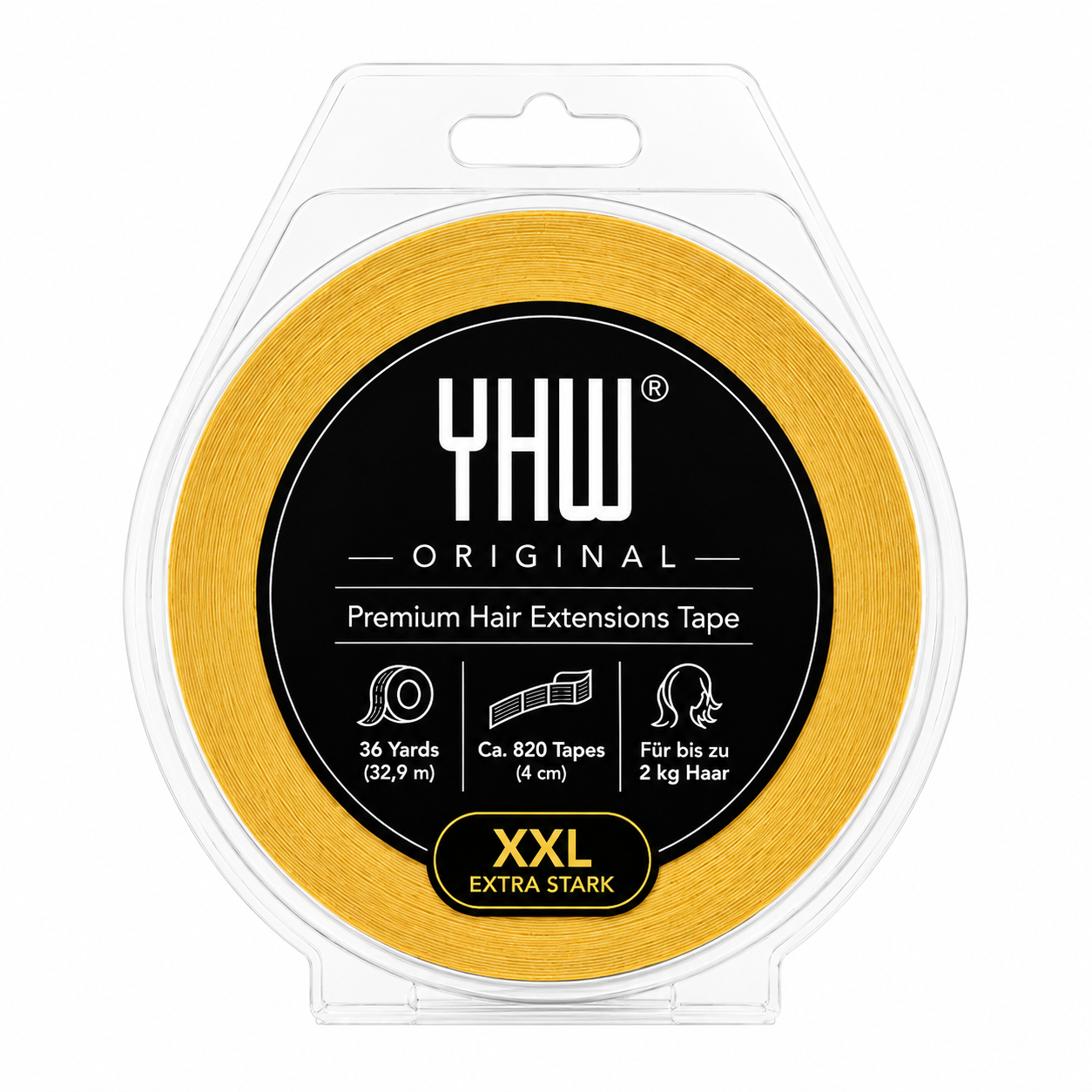 YHW ORIGINAL XXL Premium Hair Extensions Tape – Extra Stark