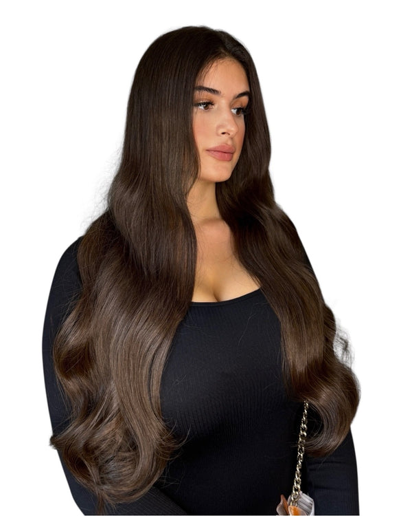 Clip in Extensions 4A Mittel Natur Aschbraun