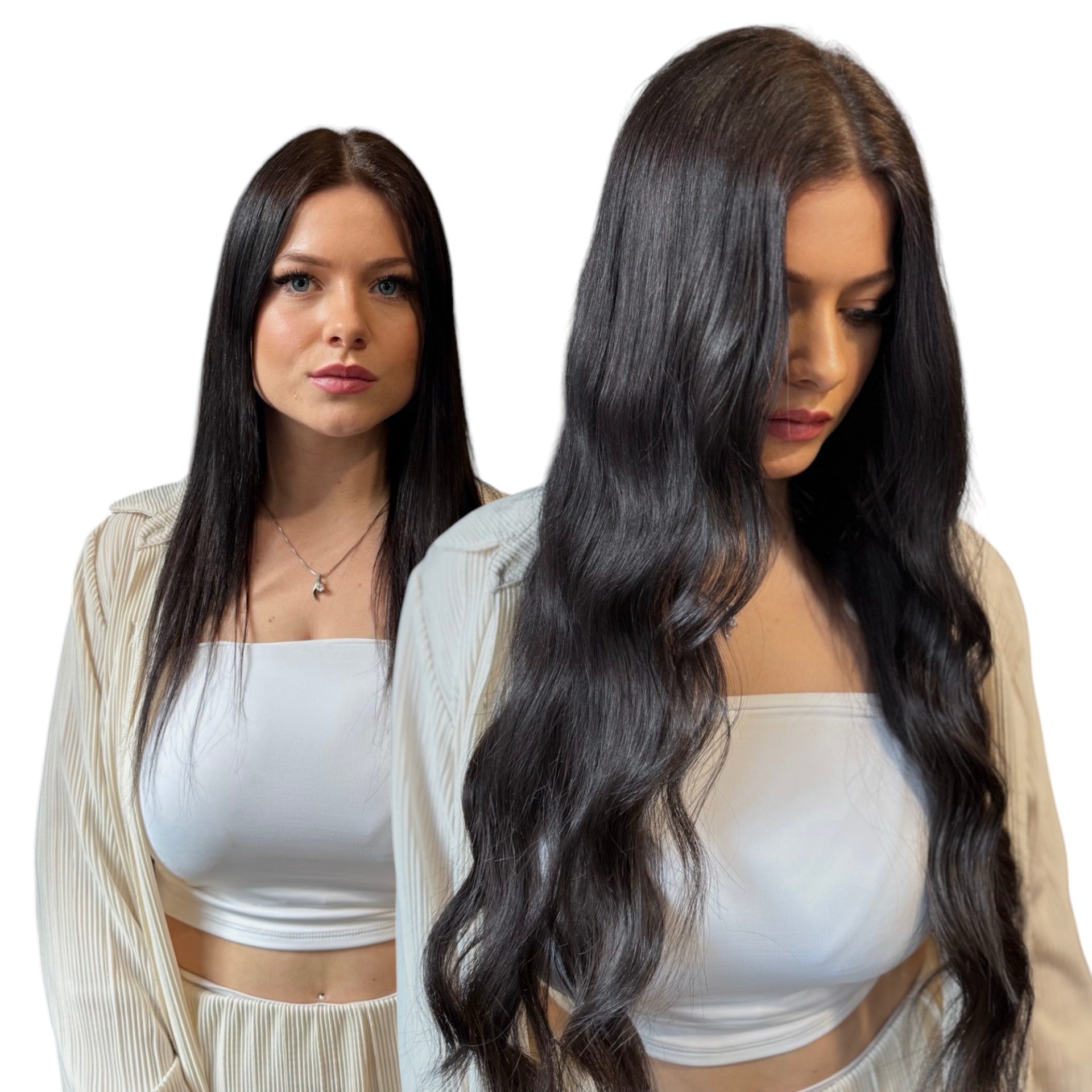 Haarverlängerung bei sehr feinem Haar mit geringem Eigenhaarvolumen
