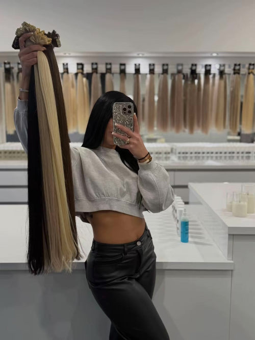 Tape Extensions – Premium Echthaar, sichtbare Qualität.